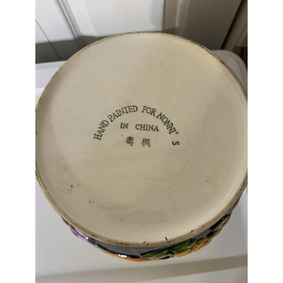 Nonni's Hand Painted Biscotti Cookie Jar, Fruit Theme No Lid‎ - Picture 7 of 7